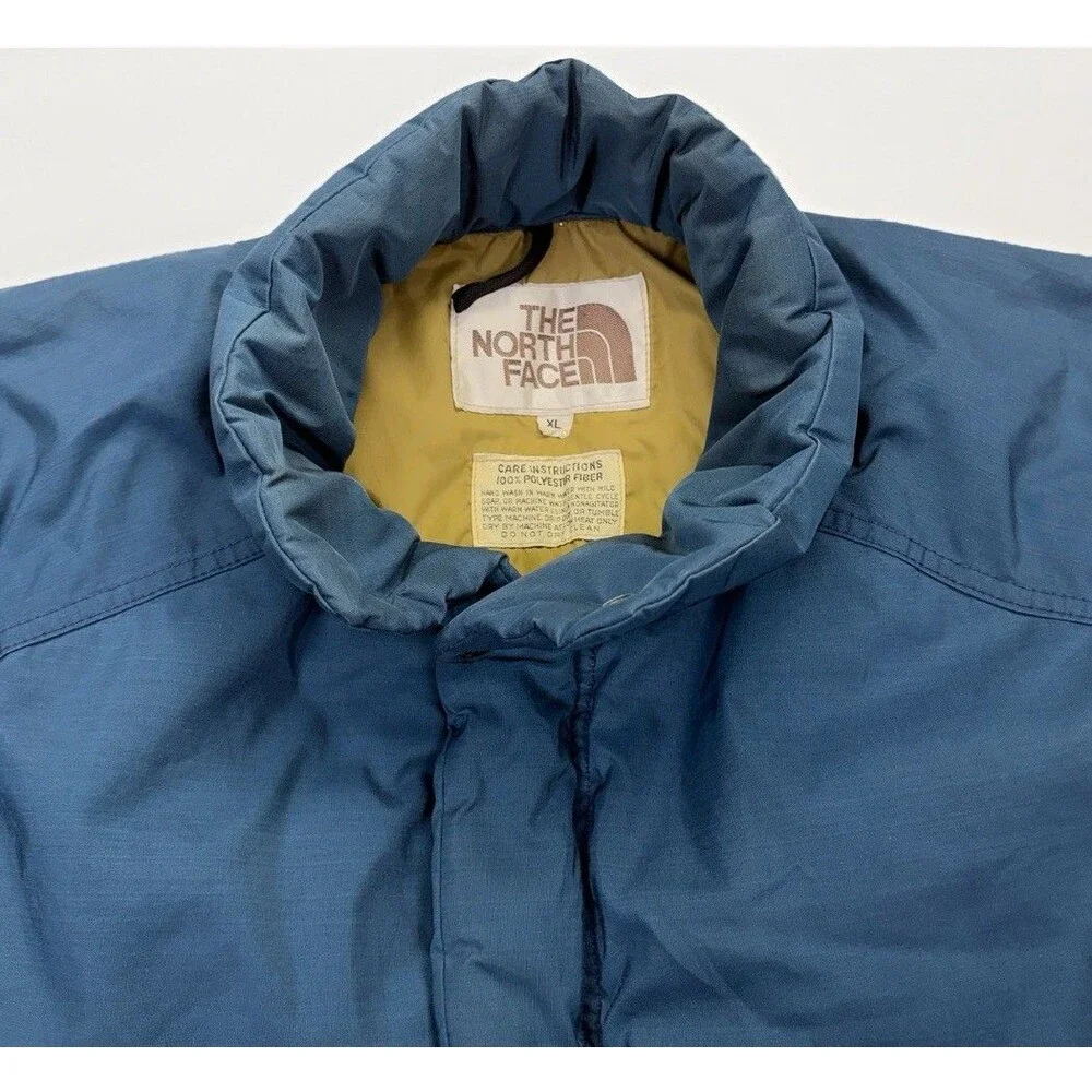 Vintage The North Face Brown Label ‎ Parka XL Blue Gorpcore Puffer Jacket USA